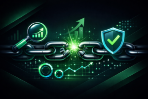 Link reclamation concept showing broken backlinks being repaired to restore SEO authority