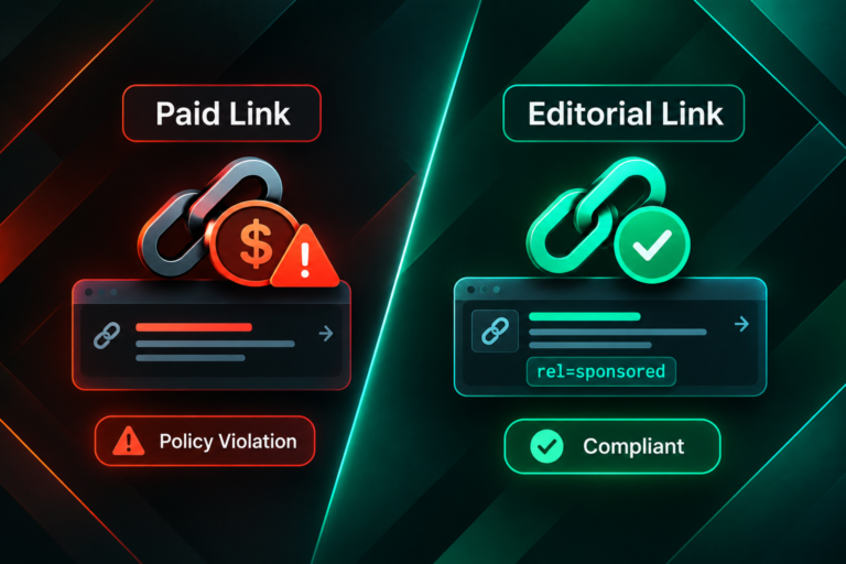 Paid backlinks versus compliant editorial links and Google's spam policy boundary