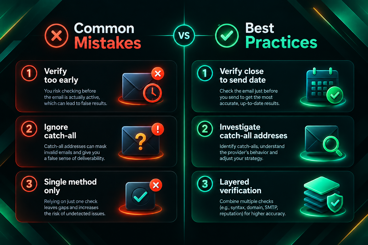 Common publisher email verification mistakes versus best practices for outreach